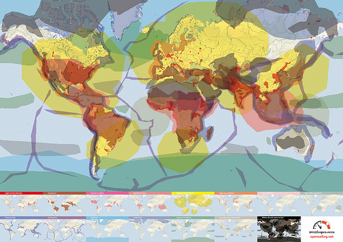 Map showing where climate issues are