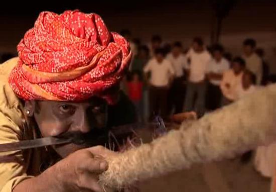 Abhilash V, India. Doing the rope trick