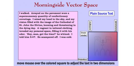 Screenshot from "Morningside Vector Space"