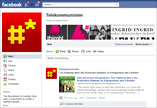 Telekommunisten Facebook Page