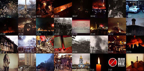 144 Hours in Kiev: a selection of images shared during the protests, arranged by time
