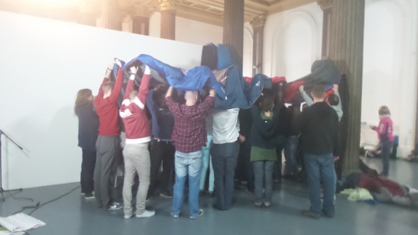 Building the Epic Sleeping Bag Fort Photo: Caren Gilbert