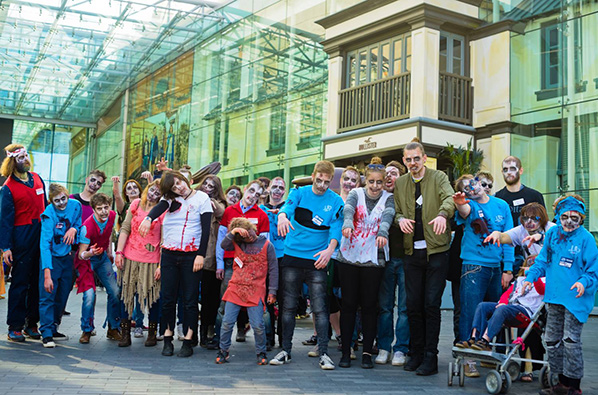 "High Street Casualties: Ellie Harrison's Zombie Walk" event at Ort Gallery on 11 April 2015, photograph by Marcin Sz﻿