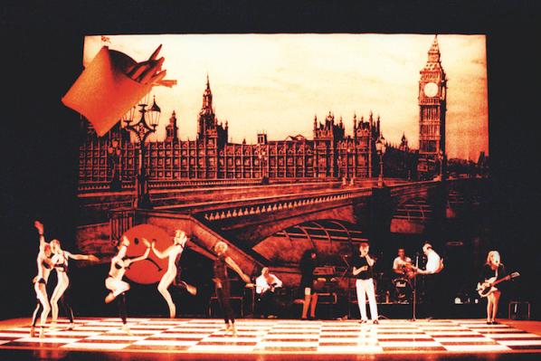 Michael Clark Company with THE FALL, performing “I Am Curious, Orange,” Sadler’s Wells Theatre, London, September 1988. Photo: Richard Haughton﻿