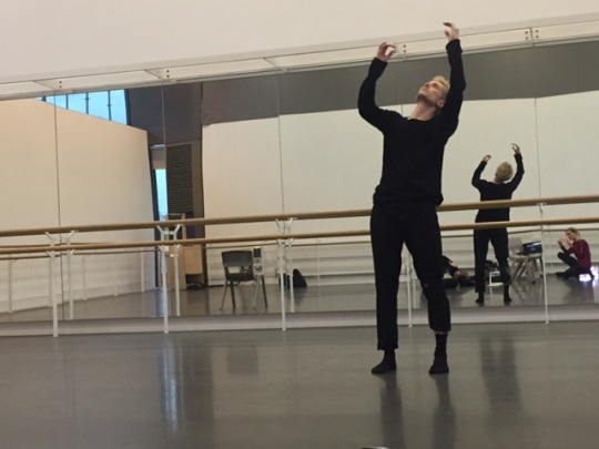 Rambert dancer in studio