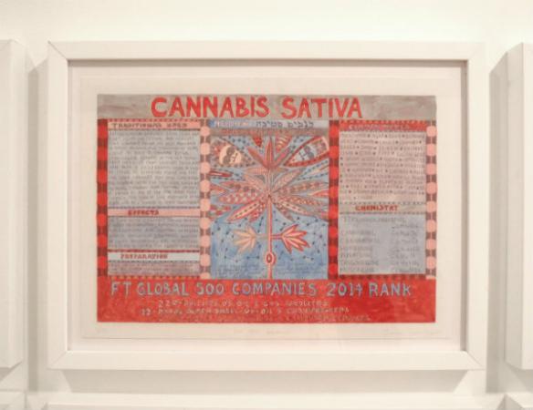 Outsider Artworks detail, Cannabis sativa (Marajuana) - Susan Treister. Image by Garrett Lynch