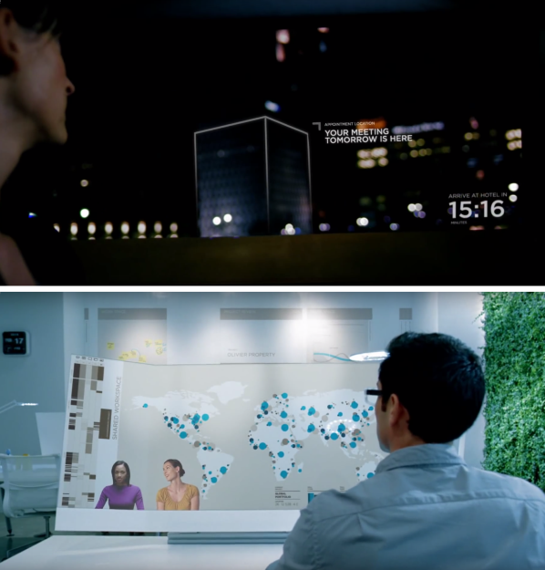 Stills from Microsoft's Productivity Future Vision from 2011.