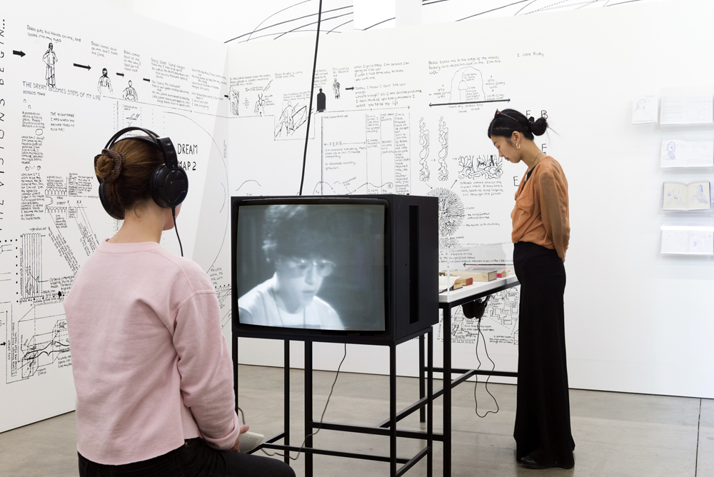 Installation view of I, I, I, I, I, I, I, Kathy Acker at ICA, London 2019. Photo: Tomas Rydin | readsreads.info