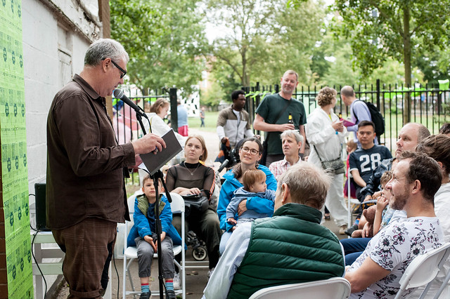 Future Fair, Future Fictions of Finsbury Park, Mud Howard and Stephen Oram, Finsbury Park, London, 2019. Image Credit: Julia Szalewicz