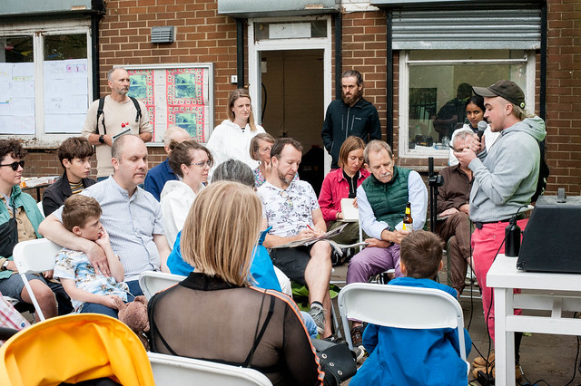 Future Fair, Future Fictions of Finsbury Park, Mud Howard and Stephen Oram, Finsbury Park, London, 2019. Image Credit: Julia Szalewicz