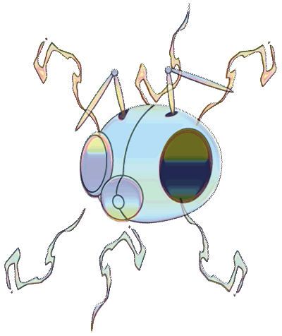 Irridescent cyber bee illustration