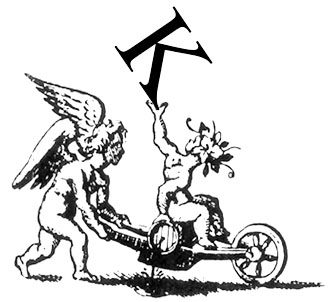 Angels pushing wheelbarrow