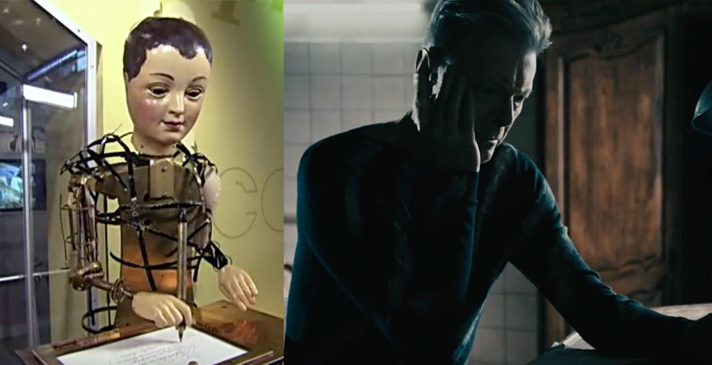 Comparing Maillardet's automaton at The Franklin Institute (1810) with David Bowie’s automaton in the music video for Lazarus (2016)