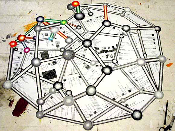 Double Buckyball (in progress), Tom Moody