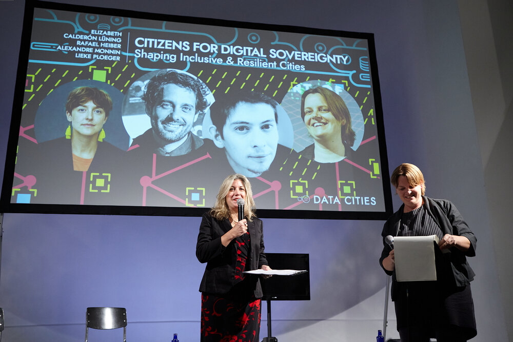 Tatiana Bazzichelli (left), Founder and Programme Director of the Disruption Network Lab and Lieke Ploeger, Community Director of the Disruption Network Lab