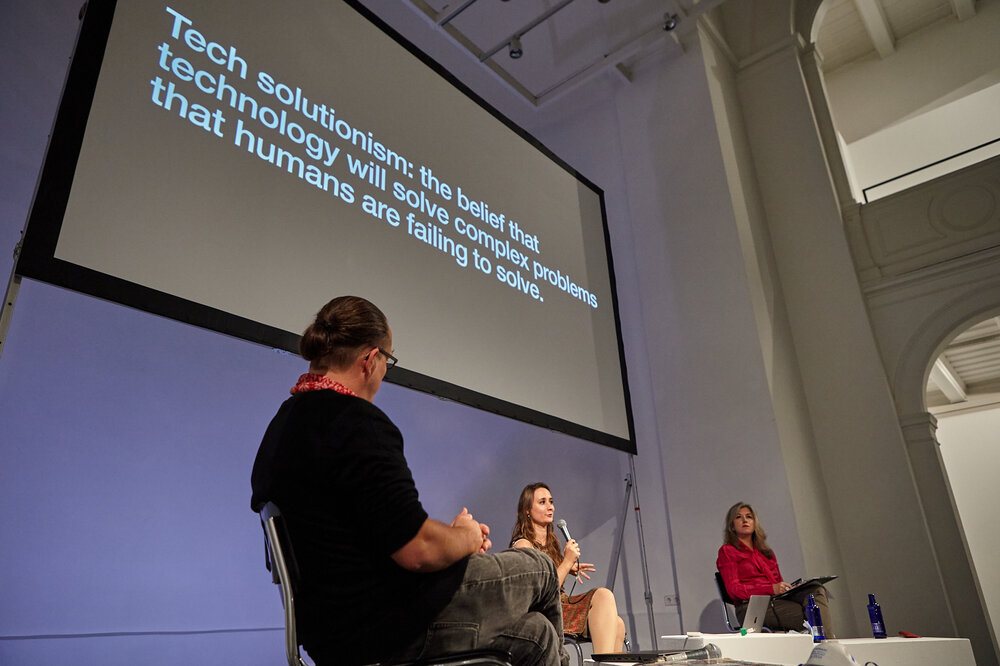 Panel discussion “Making Cities Smart for Us: Subverting Tracking & Surveillance” with Eva Blum- Dumontet, Andreas Zingerle, Linda Kronman and Tatiana Bazzichelli